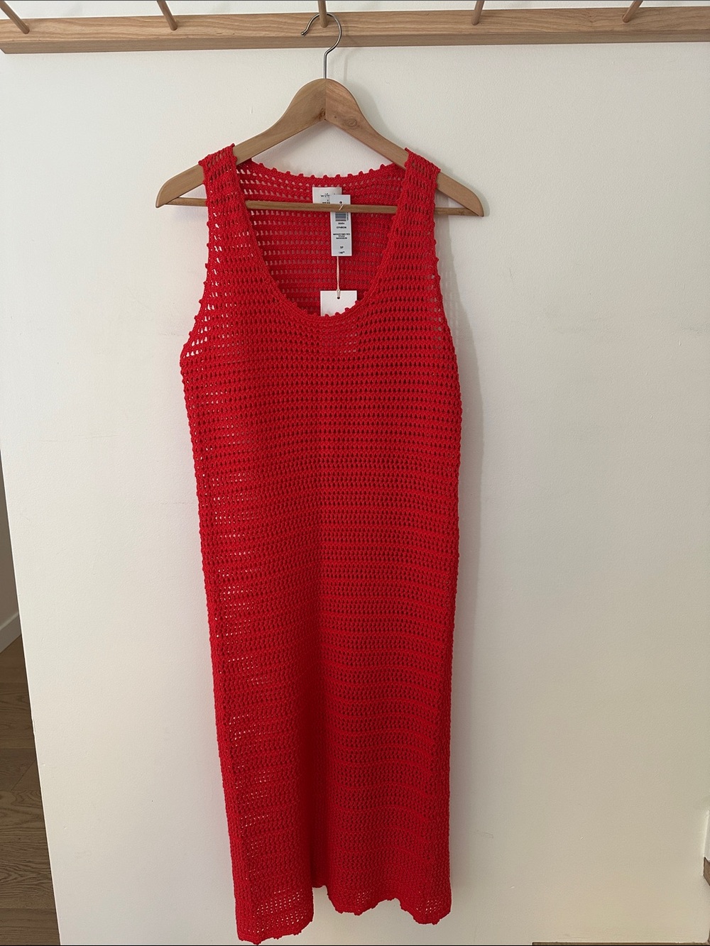 Red Crochet Maxi Dress — Wilfred EPHRON Dress